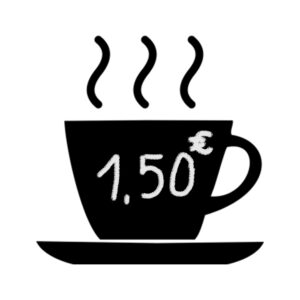 “Kafija” priekšauts ar tāfeles virsmu
